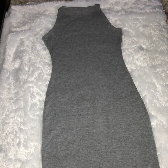 American Apparel Dresses & Skirts - Sexy Gray High Neck Bodycon Dress